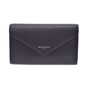 Balenciaga Paper Money Zip Around Black Calfskin Long Wallet